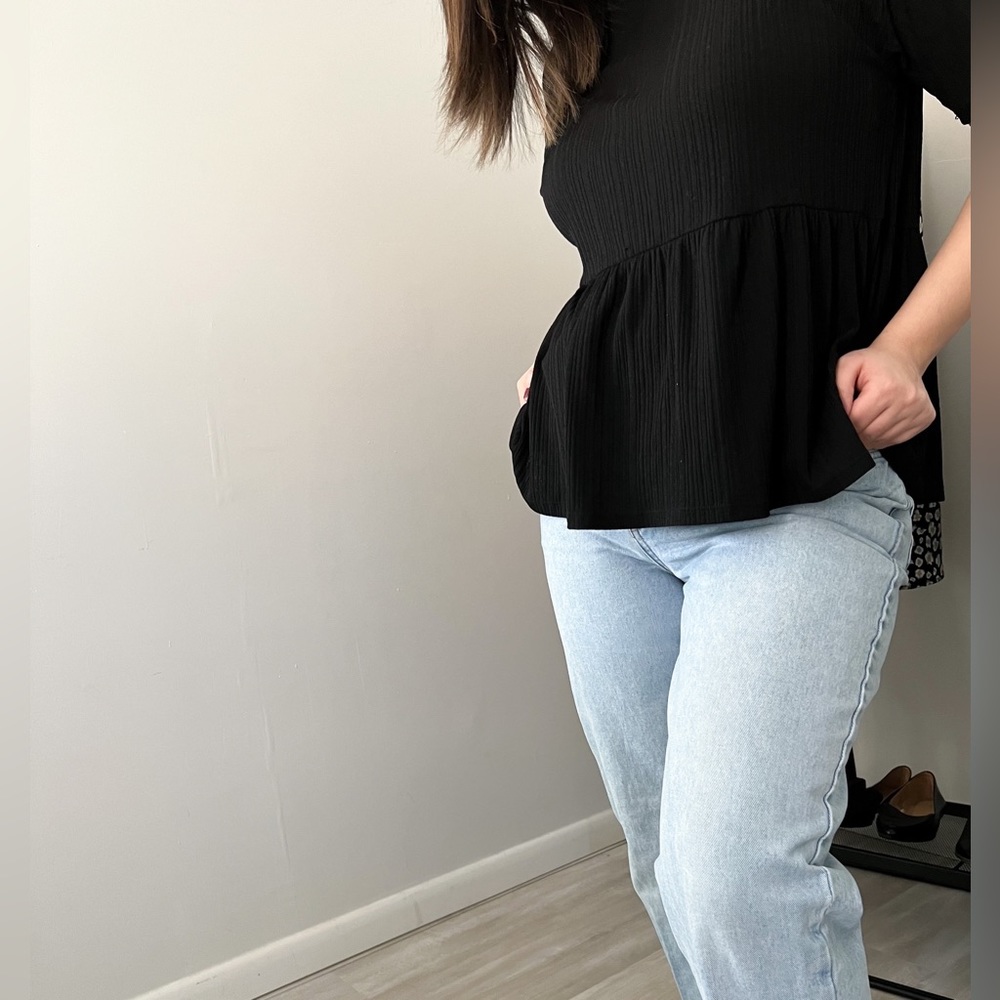 ZARA Black flowy top